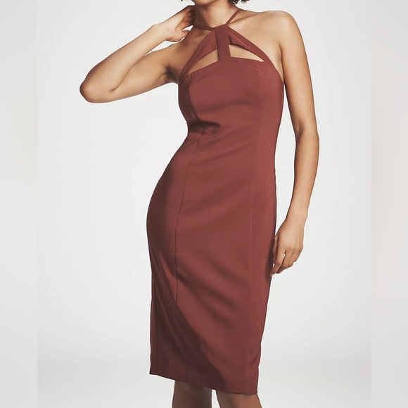 By Anthropologie Dresses & Skirts - Anthropologie Halter Cutout Slim Midi Dress